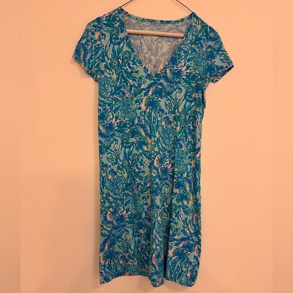Lilly Pulitzer Blue and Pink Patterned Dress - Picture 2 of 4